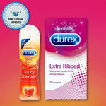 Pleasure Packs (Durex Strawberry 50ml, Extra Ribbed 10 Units)