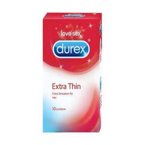 Durex Condoms, Extra Thin- 10 Units