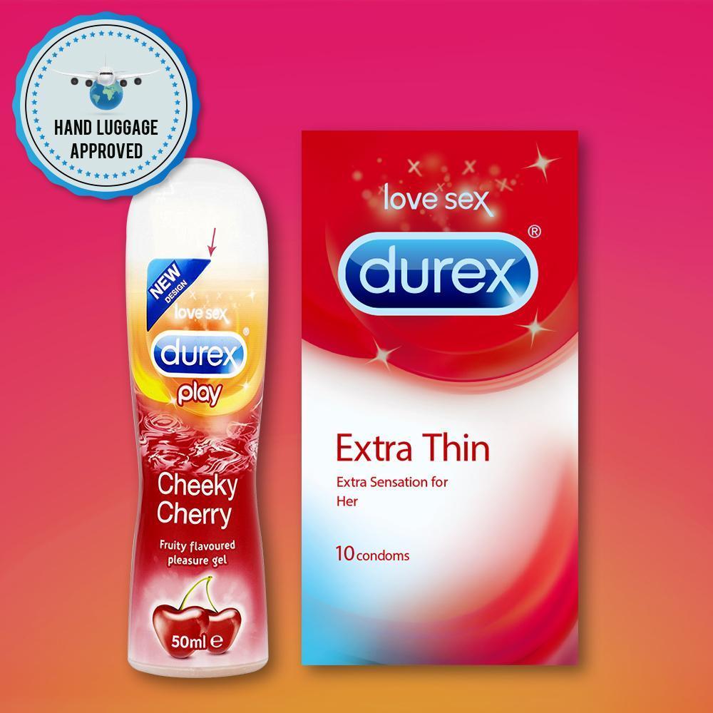 Pleasure Pack (Durex Cherry 50ml, Extra Thin 10 Units)