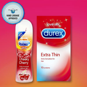 Pleasure Pack (Durex Cherry 50ml, Extra Thin 10 Units)