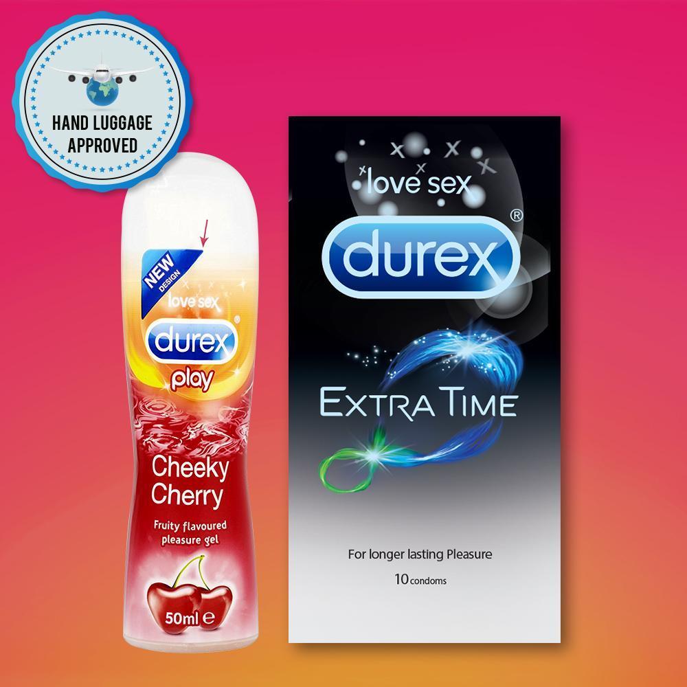 Pleasure Pack (Durex Cherry 50ml, Extra Time 10 Units)
