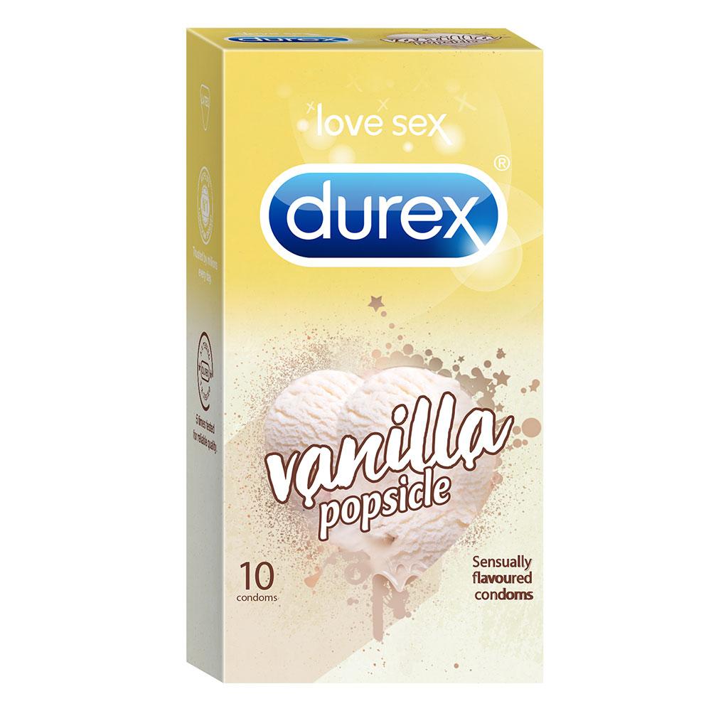 Durex Vanilla Popsicle  flavoured condoms 10s