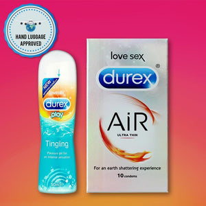 Pleasure Packs (Durex Tingling 50ml, Air 10 Units)