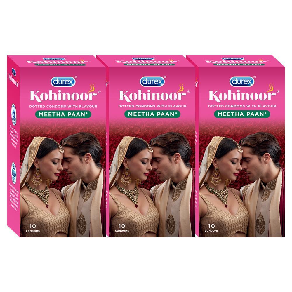 Kohinoor Condoms, Meetha Pan- 10 Units (Pack of 3)