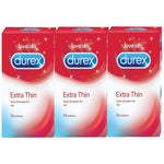 Durex Condoms, Extra Thin- 10 Units (Pack of 3)