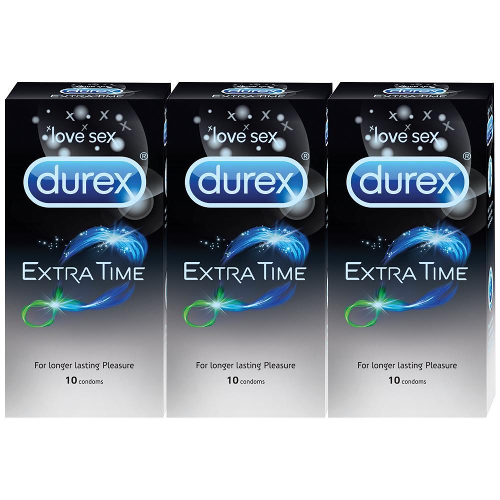 Durex Condoms, Extra Time- 10 Units (Pack of 3)
