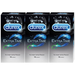 Durex Condoms, Extra Time- 10 Units (Pack of 3)