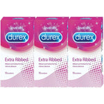 Durex Condoms, Extra Ribbed- 10 Units (Pack of 3)