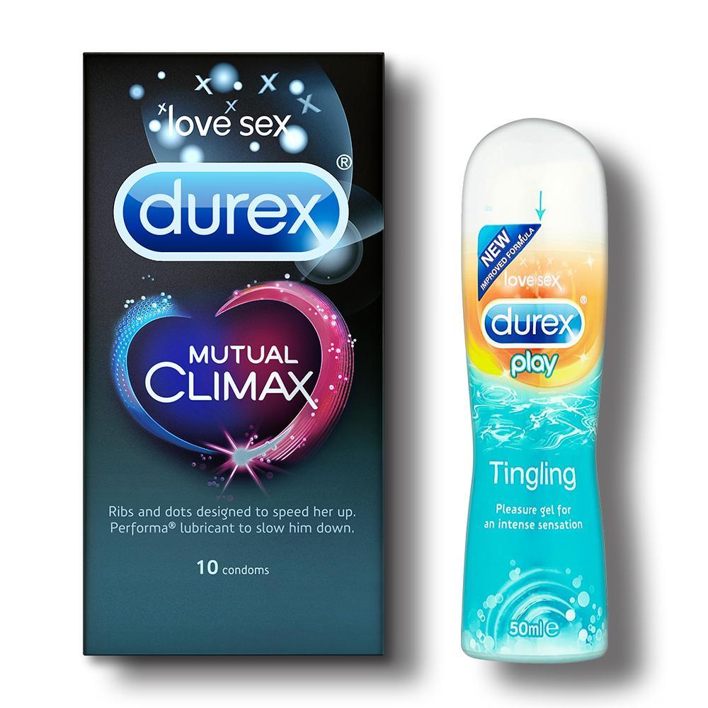 Durex Mutual Climax Condoms - 10s with Tingle Lubricant Gel - 50ml