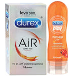 Pleasure Pack (Durex Stimulating 200ml, Air 10 Units)