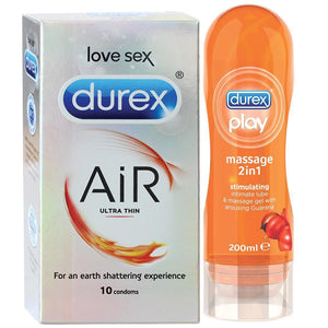 Pleasure Pack (Durex Stimulating 200ml, Air 10 Units)