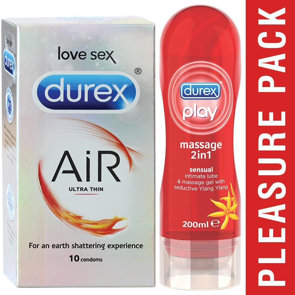 Pleasure Pack (Durex Sensual 200ml, Air 10 Units)