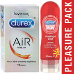 Pleasure Pack (Durex Sensual 200ml, Air 10 Units)