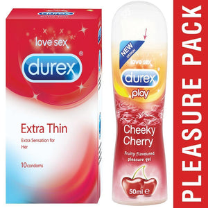 Pleasure Pack (Durex Cherry 50ml, Extra Thin 10 Units)