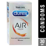Durex Condoms, Air- 10 Units (Pack of 3)