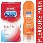 Pleasure Packs (Durex Stimulating 200ml, Extra Thin 10 Units)
