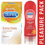 Pleasure Pack (Durex Sensual 200ml, Extra Dots 10 Units)