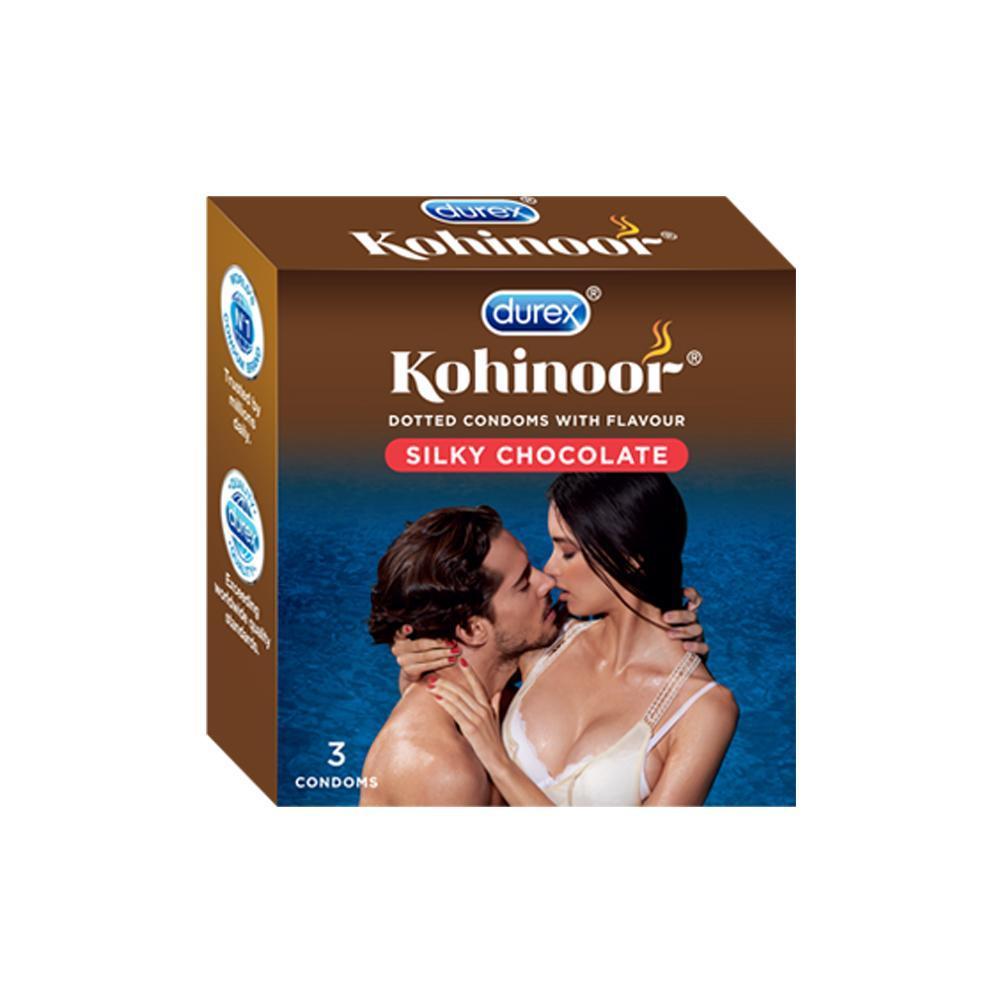 Kohinoor Condoms, Silky Chocolate- 3 Units