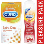 Pleasure Pack (Durex Cherry 50ml, Extra Dots 10 Units)