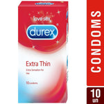 Durex Condoms, Extra Thin- 10 Units