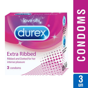 Durex Condoms, Extra Ribbed- 3 Units