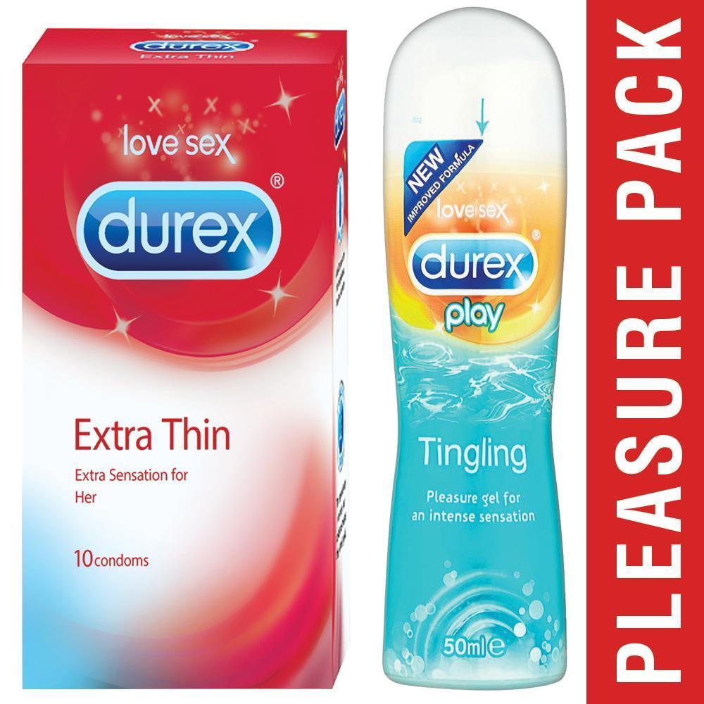 Pleasure Packs (Durex Tingling 50ml, Extra Thin 10 Units)