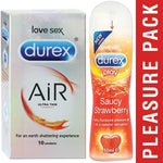 Pleasure Packs (Durex Strawberry 50ml, Air 10 Units)