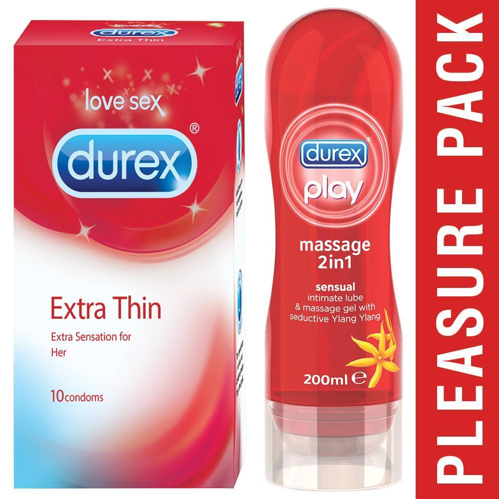 Pleasure Pack (Durex Sensual 200ml, Extra Thin 10 Units)
