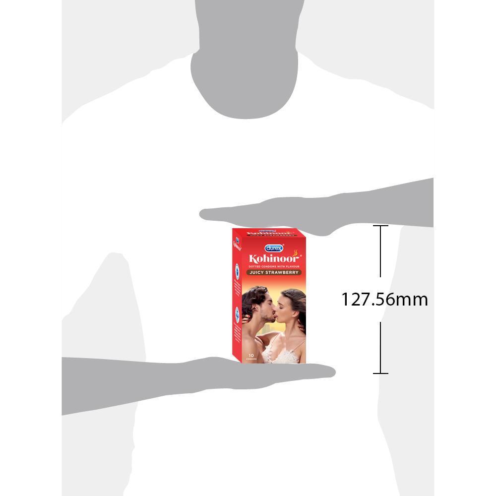 Kohinoor Condoms, Juicy Strawberry- 10 Units