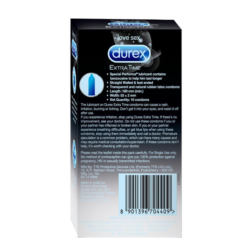 Durex Condoms, Extra Time- 10 Units 2 Hour Delivery