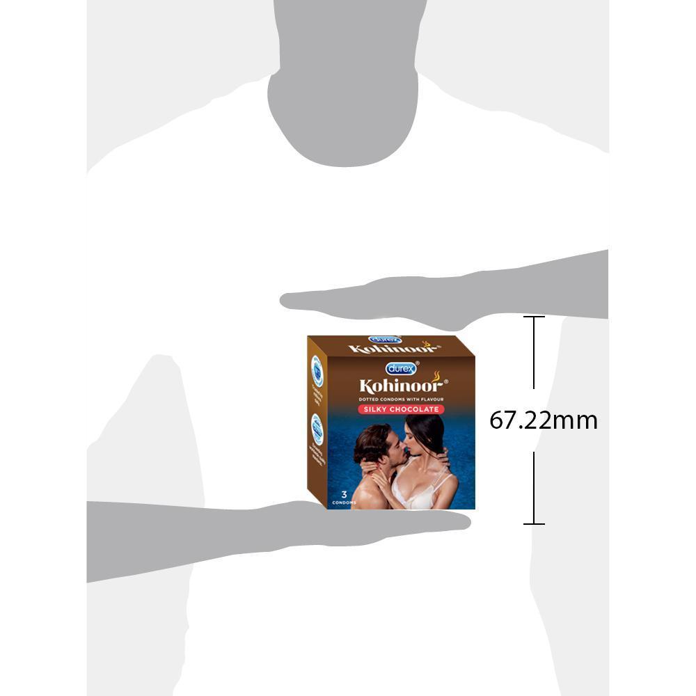 Kohinoor Condoms, Silky Chocolate- 3 Units