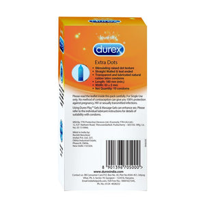Durex Condoms, Extra Dots- 10 Units