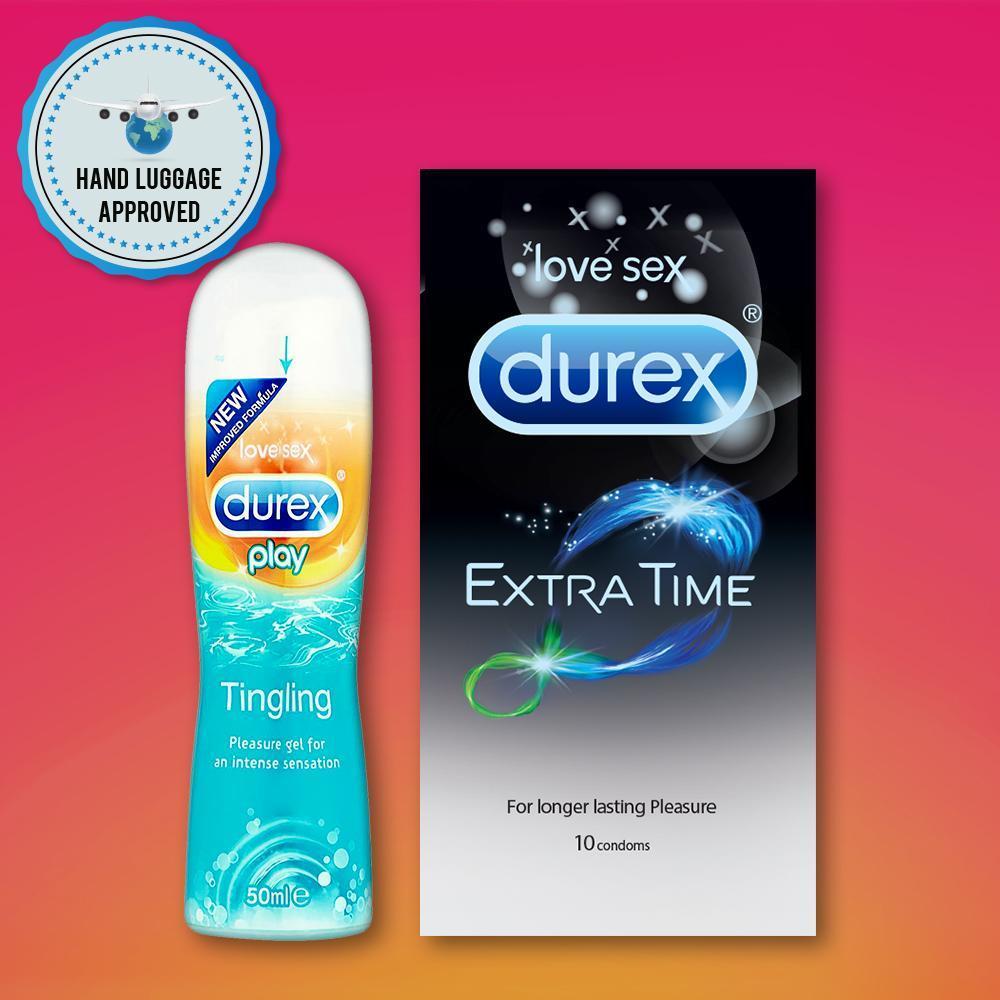 Pleasure Packs (Durex Tingling 50ml, Extra Time 10 Units)
