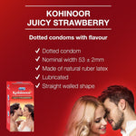 Kohinoor Condoms, Juicy Strawberry- 10 Units