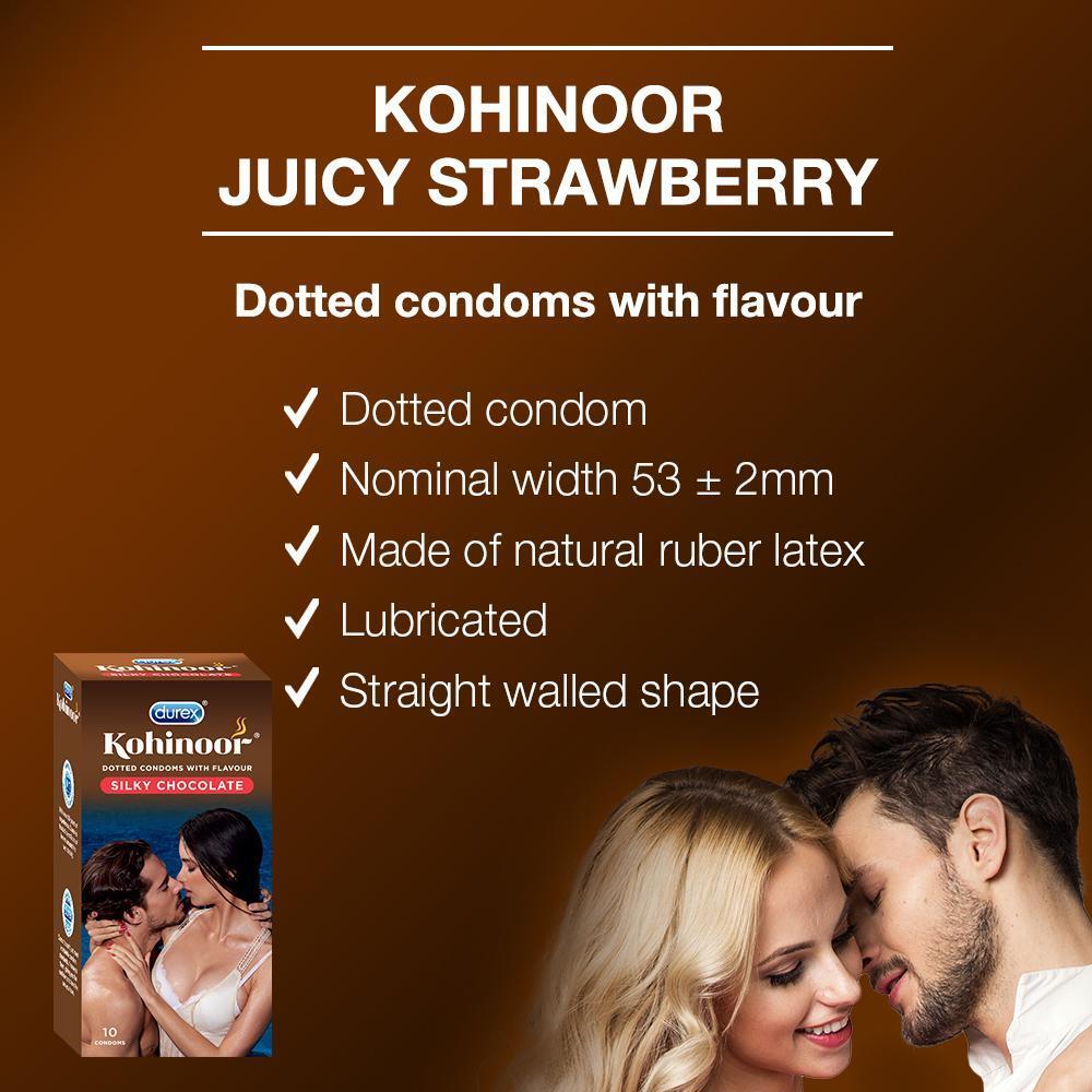 Kohinoor Condoms, Silky Chocolate- 10 Units
