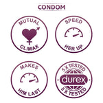 Durex Mutual Climax Condoms - 10s with Tingle Lubricant Gel - 50ml