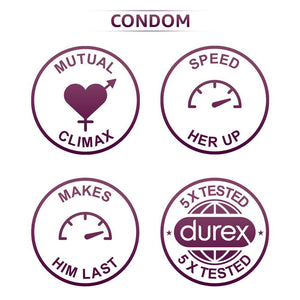Durex Mutual Climax Condoms - 10s with Tingle Lubricant Gel - 50ml