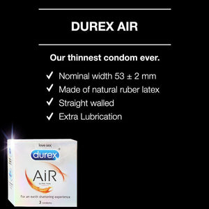 Durex Condoms, Air- 3 Units