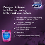 Durex Pleasure Pack (Invisible Condom - 10 units with Play Vibrations Ring