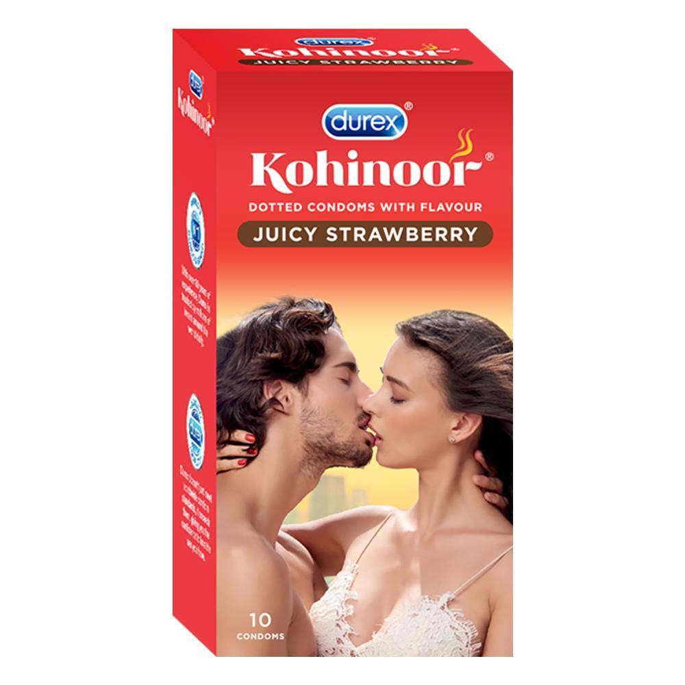 Kohinoor Condoms, Juicy Strawberry- 10 Units