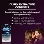Durex Condoms, Extra Time- 10 Units 2 Hour Delivery