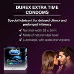 Durex Condoms, Extra Time- 3 Units