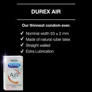 Durex Condoms, Air- 10 2 Hour Delivery