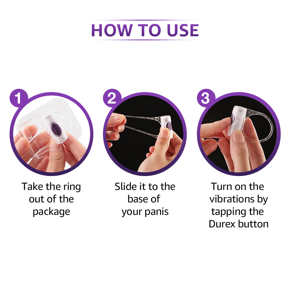 Durex Pleasure Pack (Invisible Condom - 10 units with Play Vibrations Ring