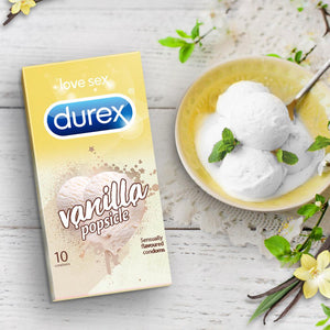 Durex Vanilla Popsicle  flavoured condoms 10s