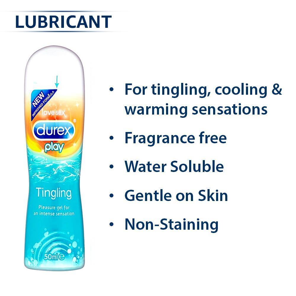 Durex Mutual Climax Condoms - 10s with Tingle Lubricant Gel - 50ml