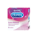 Durex Condoms, Extra Ribbed- 3 Units