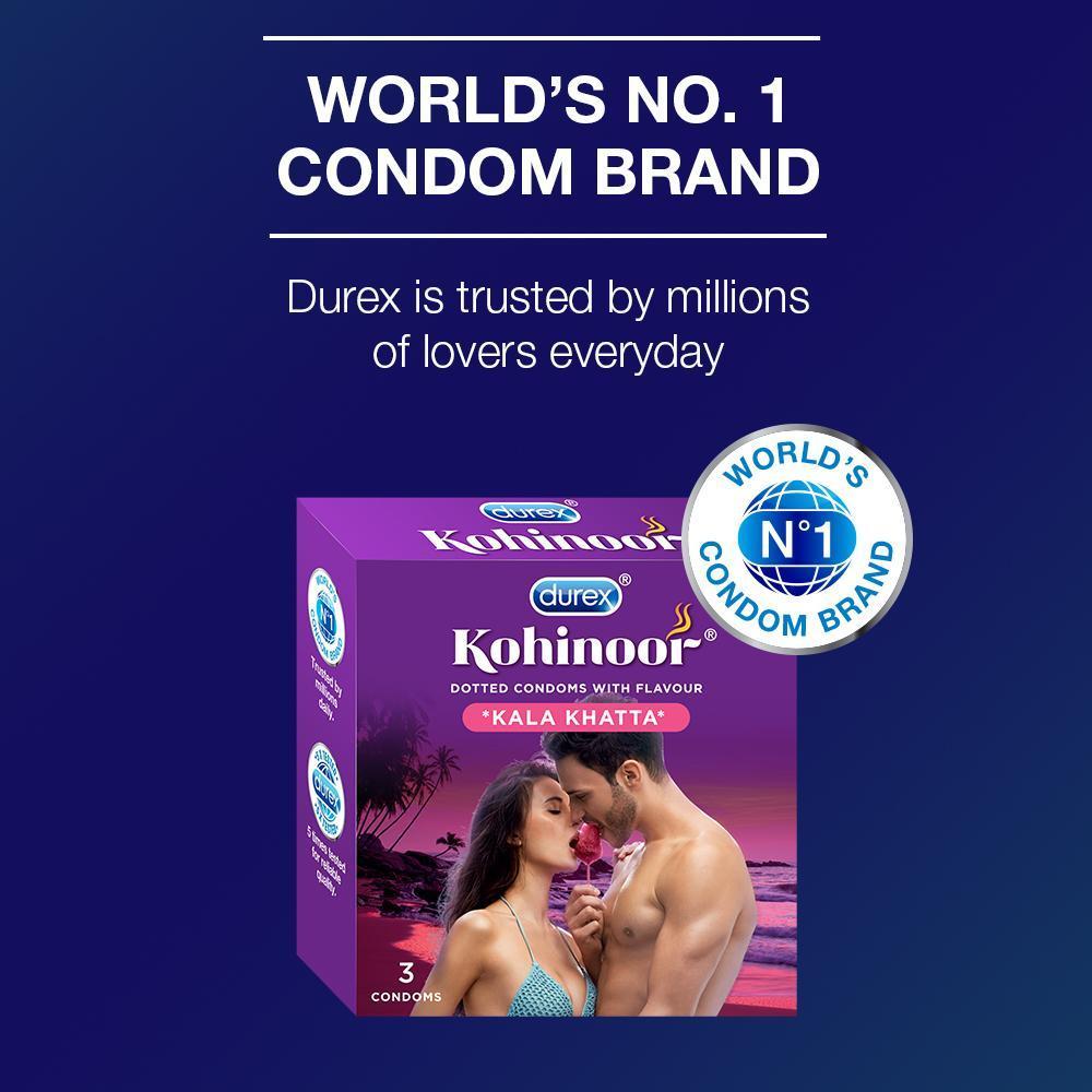 Kohinoor Condoms, Kala Khatta- 3 Units