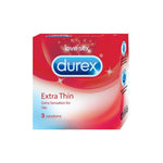 Durex Condoms, Extra Thin- 3 Units