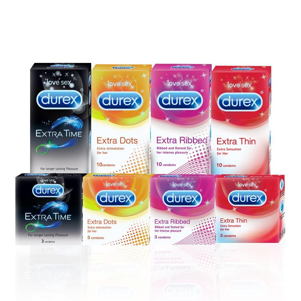 Durex Condoms, Extra Dots- 10 Units
